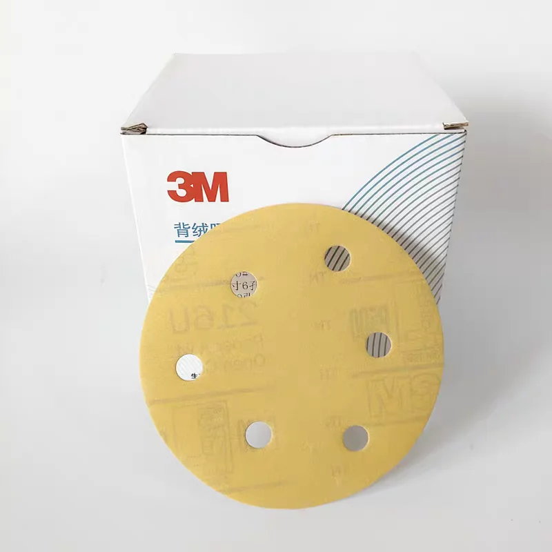 

3M 216U 5 Inch 6 Hole 125mm Dry Sandpaper Automotive Hardware Polishing Putty Rust Removal Car Polishing Sandpaper