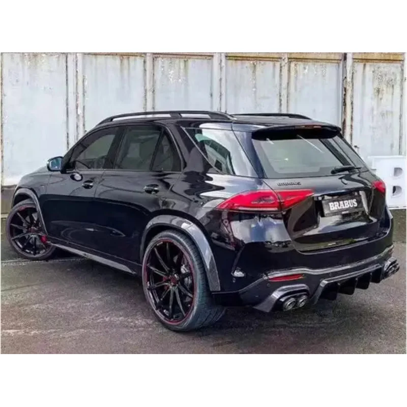 Para Benz W167 GLE350 GLE63 2020-2023 parachoques labio delantero Tuyere capó rejilla difusor trasero alerón rueda ceja Kit de cuerpo de fibra de carbono