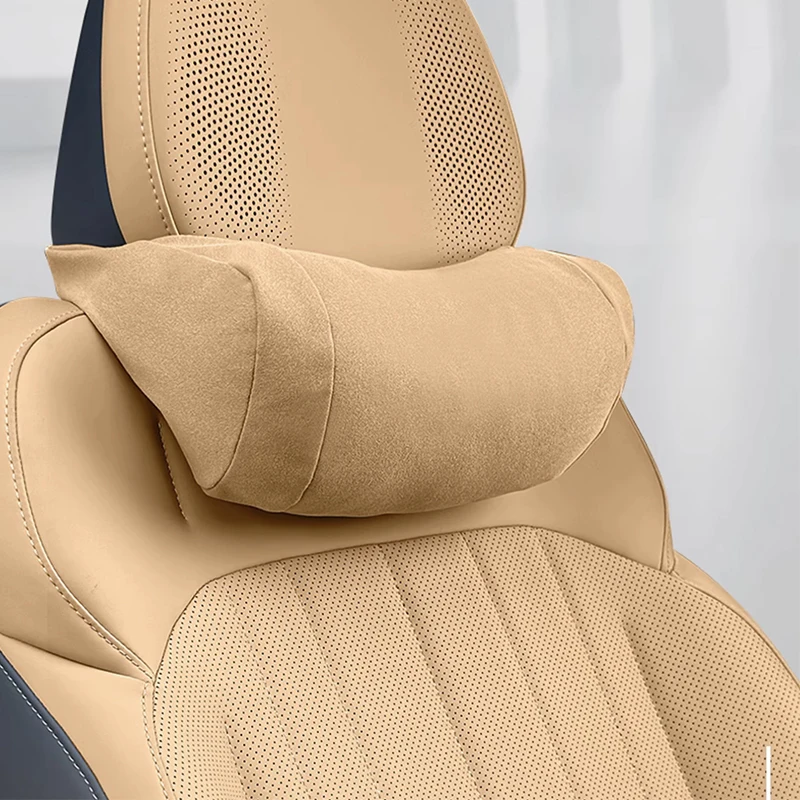 For Geely Galaxy Starship 7 EM-i 2024-2026 Neck Pillow Neck Protection Pillow Leaning in Suede Car Modification Accessorie