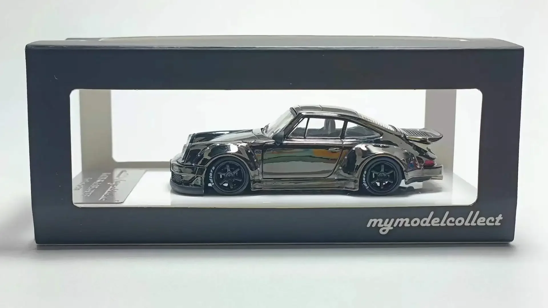 MC 1:64 RWB Duck Tail Chrome Gunmetal Gray Diecast Model Car