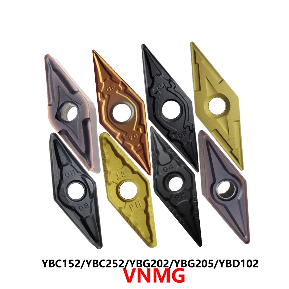 

Оригинальный VNMG160404 VNMG160408 VNMG160412 ADF DF EF EM PM DM YBC152 YBG202 YBD152 YBC252 Твердосплавные вставки Инструменты с ЧПУ Лезвия VNMG
