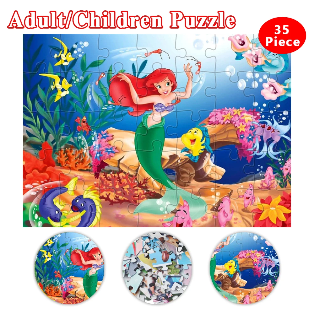 Puzzle La Sirenetta Disney Puzzle in cartone spesso Puzzle da 1000 pezzi per adulti Regali per la famiglia Giocattoli educativi per bambini