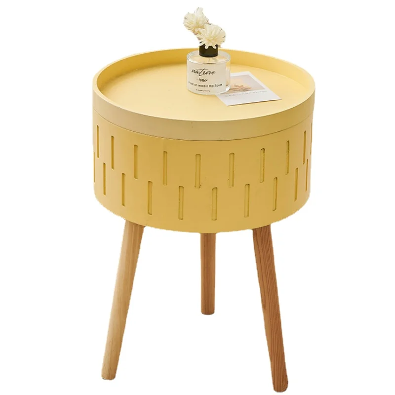 

Cream Ins Style Bedroom Bedside Storage Stool Modern Simple Coffee Table Small round Table Nordic Creative Multifunctional Stool