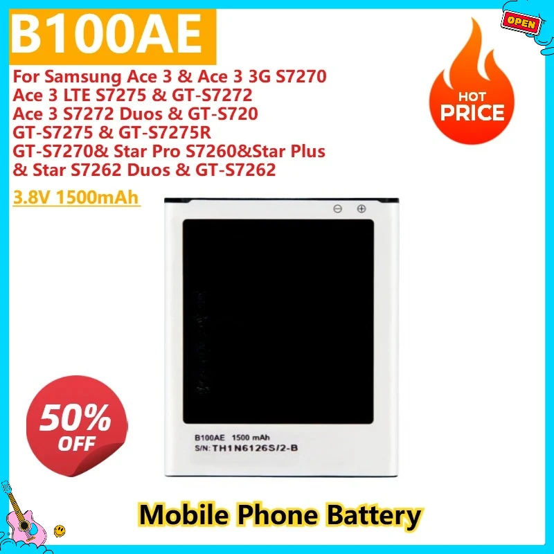 جديد AB533640CC 3.7V 850mAh بطارية لأجهزة سامسونج G508E G3608 J5 2015 J3 2016 G530 S7275 S7278 S7562C S7262EB-BG530CBE B100AE #1