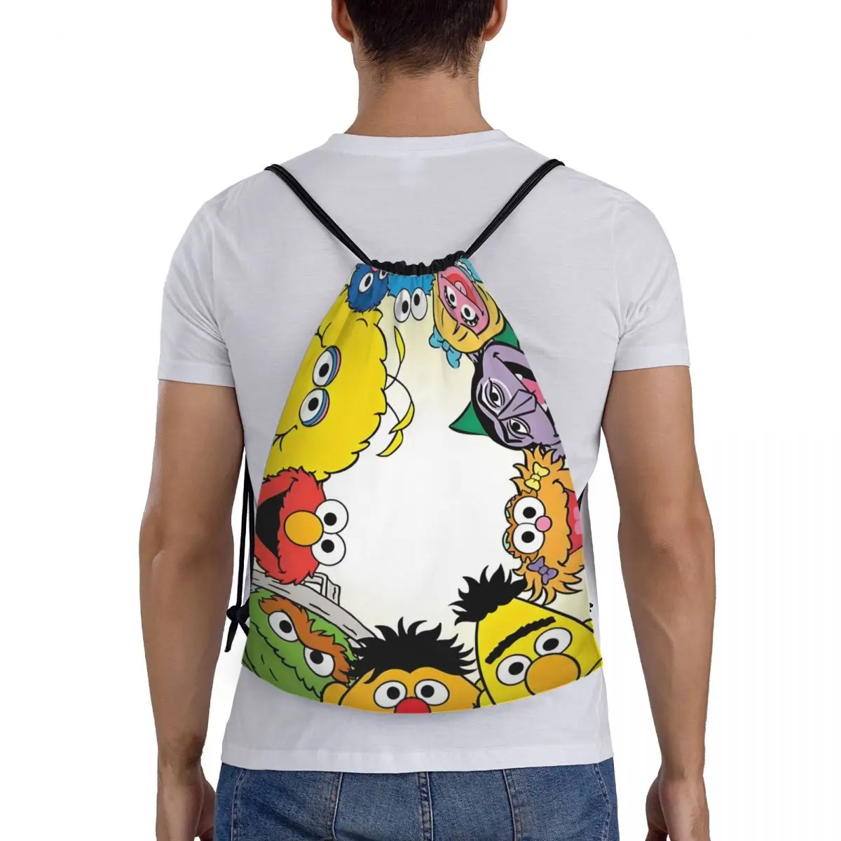 حقيبة برباط مخصصة من كوكي مونستر للتسوق حقائب ظهر لليوجا للرجال والنساء حقيبة ظهر تعليمية للأطفال للتلفزيون والرياضة والجيم #2