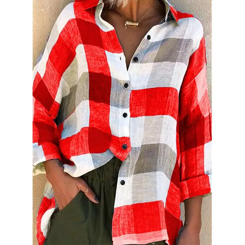 Women's Printed Long Sved Cheered irt Slim Fit Cotton Regular Sve Long Sve Non Deformable Autumn Faion Ladies irt