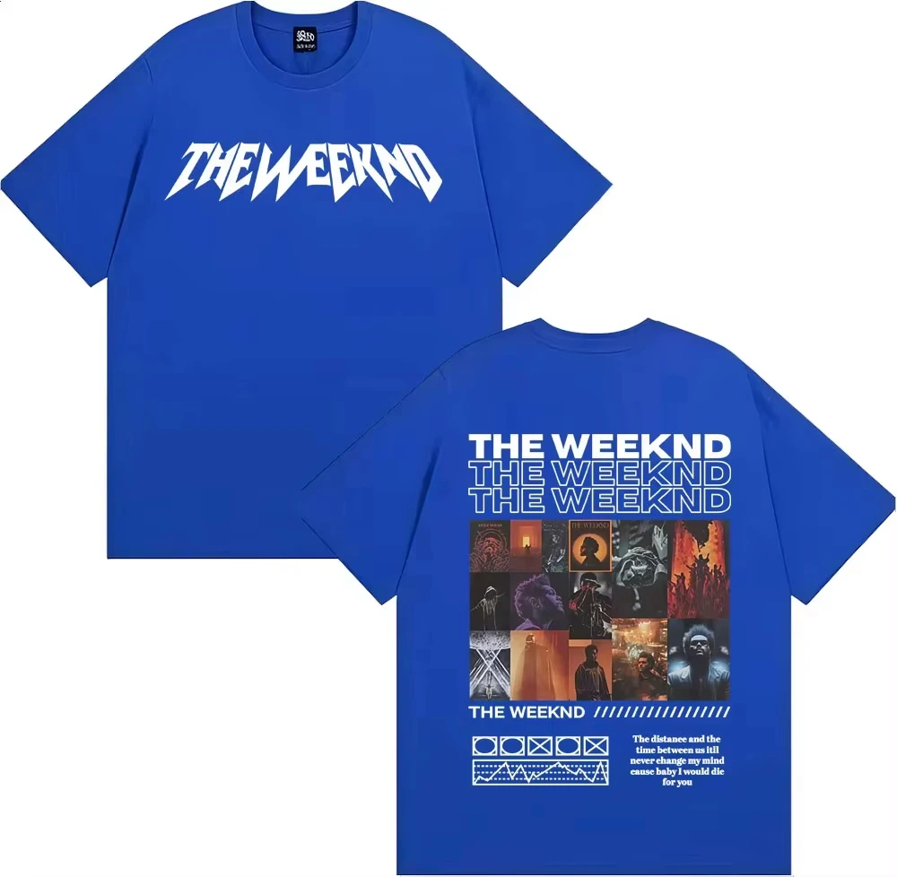 The Weeknd After Hours Til Dawn Album Cover Unisex High Quality Pure Cotton Fashion Harajuku Gothic Style T-Shirt