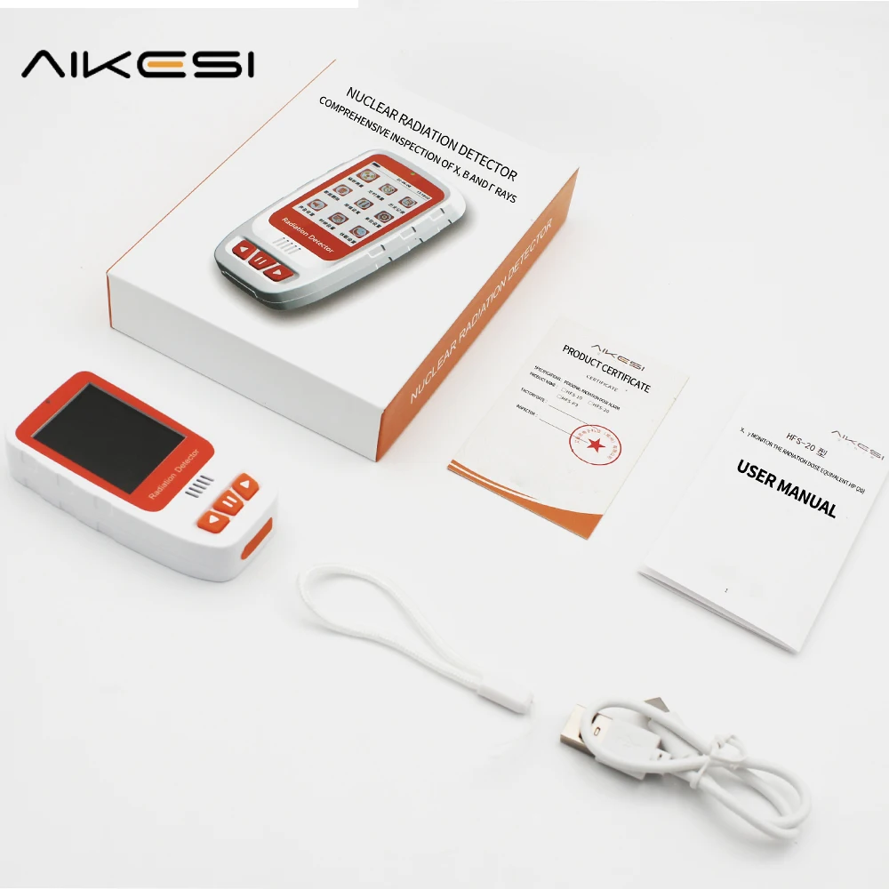 AIKESI HFS-20 Draagbare Handheld Beta Gamma X-ray Oplaadbare Stralingsmonitor Meter Nucleaire Stralingsdetector