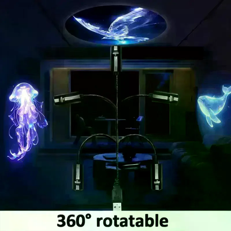 Creative Dreamy Ocean Animal Pattern Themes USB Projection Light For Room Ceiling Background Decoration