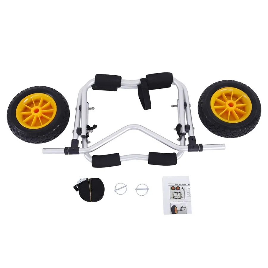 

1.5MM Bend Aluminum Alloy Canoeing Trailer Cart Silver