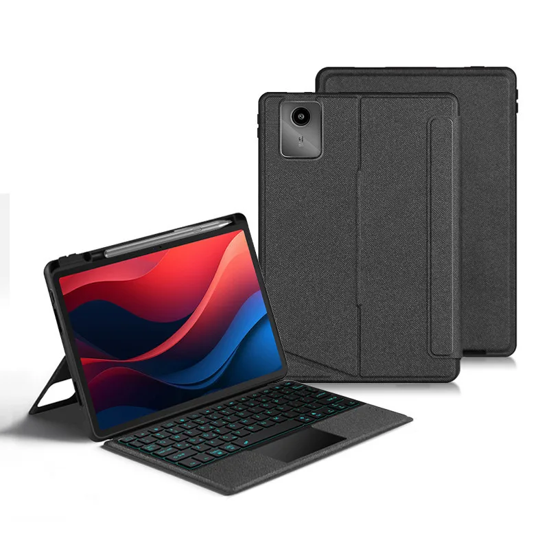 Imagem -05 - Trackpad Teclado para Lenovo Tab Backlit Case Capa Folio Build in Pencil Holder M11 11 11 2024 2024