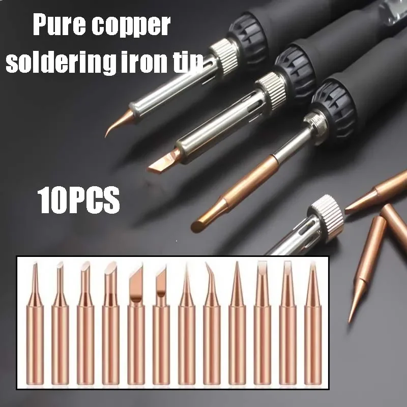 

Pure Copper Soldering Iron Tip Lead-free Soldering Protection Non-magnetic All Copper Thermostatic Soldering Head Set