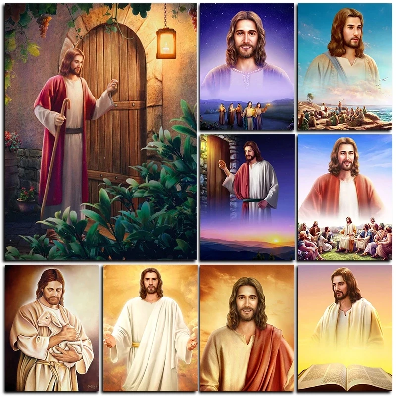 Religious Belief Diamond Painting Jesus Christian 5d Diamond Embroidery Mosaic Cross Stitch Kits Handmade DIY Home Decoration