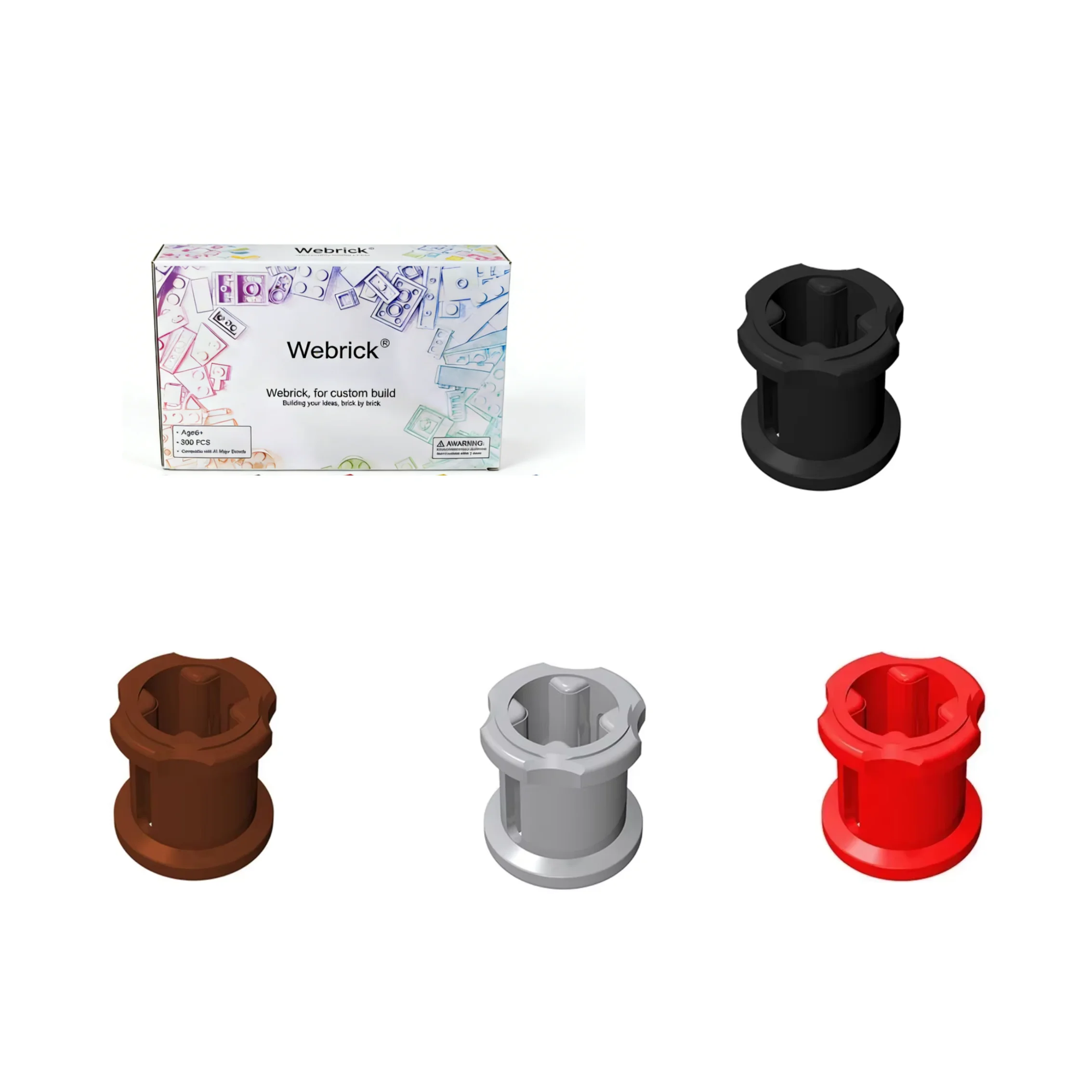 

200PCS 6590 Bush Connector 3713 1x1 Cross Shaft Sleeve Building Blocks Set with Box，Parts Idea 100% Compatible Toys