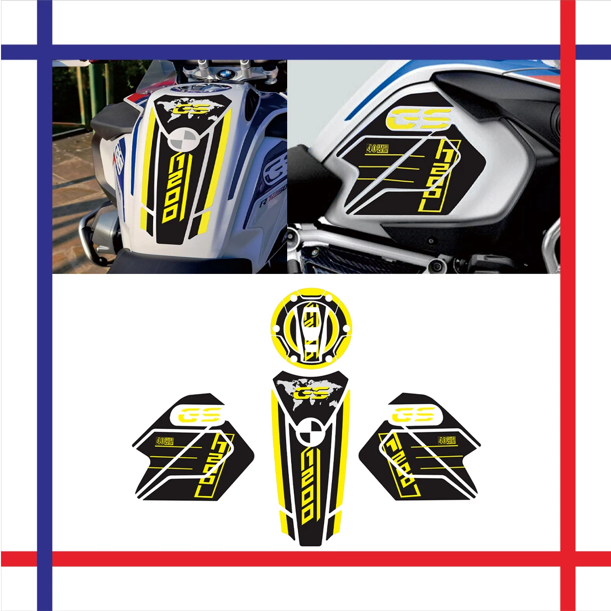 Gastank Pad Cover Protector Voor Bmw R1200gsa R1200gs R1200 Gs Adv Motor Brandstoftank Stickers Decoratief Sticker