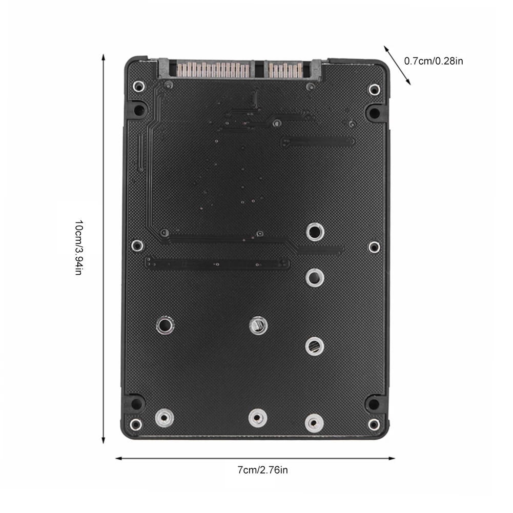 Combo M.2 NGFF B-key y MSATA SSD a SATA 3,0 convertidor de carcasa adaptador tarjeta SSD funda compatible con 2230 2242 2260 2280 SSD
