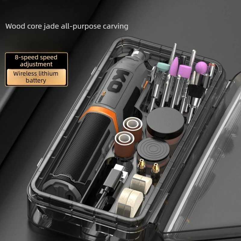 Electric Engraving Tool Kit Mini Drill Polishing Machine Home Use Small Handheld Wood Carving
