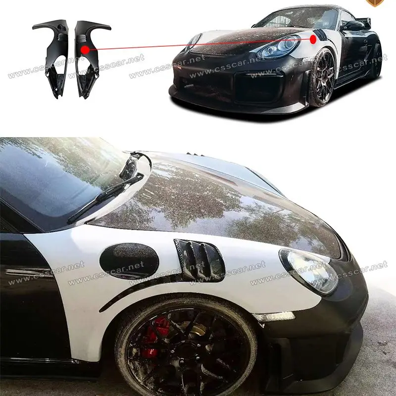 

For Porsche 987.2 Cayman Front Fenders Arch Trim Upgrade RS Style Good Fitment Fiberglass Mudguard Fender Flare Styling 09-12