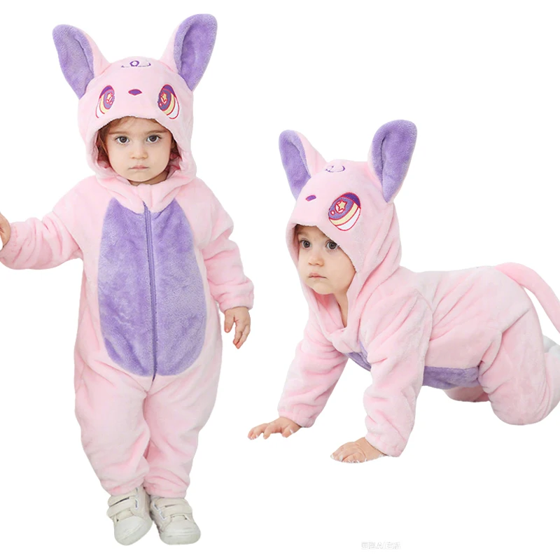 

Зимняя одежда для маленьких мальчиков и девочек, милый комбинезон с котом, комбинезон на молнии с героями мультфильмов, кавайный фланелевой наряд для младенцев, пижамный костюм, боди