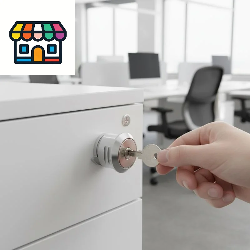 Zinc Alloy Drawer Locker Lock Heavy Duty Anti-Pry with 2 Security Keys for Mailbox Cabinet Cash Register Commercial Use