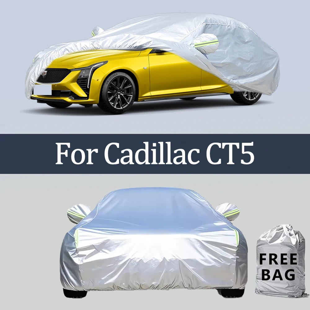 

Для Cadillac CT5 автомобильный чехол уличные защитные чехлы снежный солнцезащитный козырек водостойкий пылезащитный внешний УФ автомобильные аксессуары
