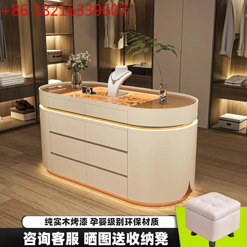 

Light luxury high-end island cloakroom, home floor-to-ceiling locker display bedroom