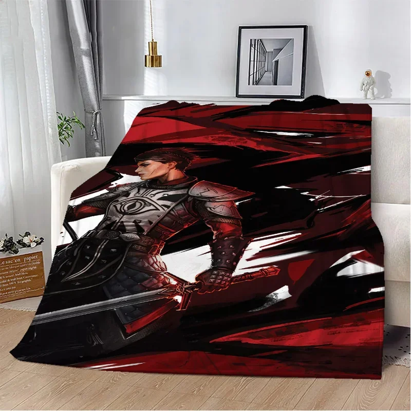 Selimut tudung ukuran 200x300 d-dragonage Origins selimut dekoratif sofa lempar tempat tidur rumah interior serat mikro lutut