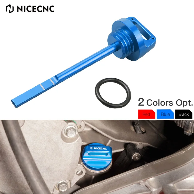 NICECNC For Can-Am Maverick X3 4x4 XDS XMR XRS Turbo DPS Oil Dipstick With O-ring UTV Accessories Aluminum Alloy Red Black Blue