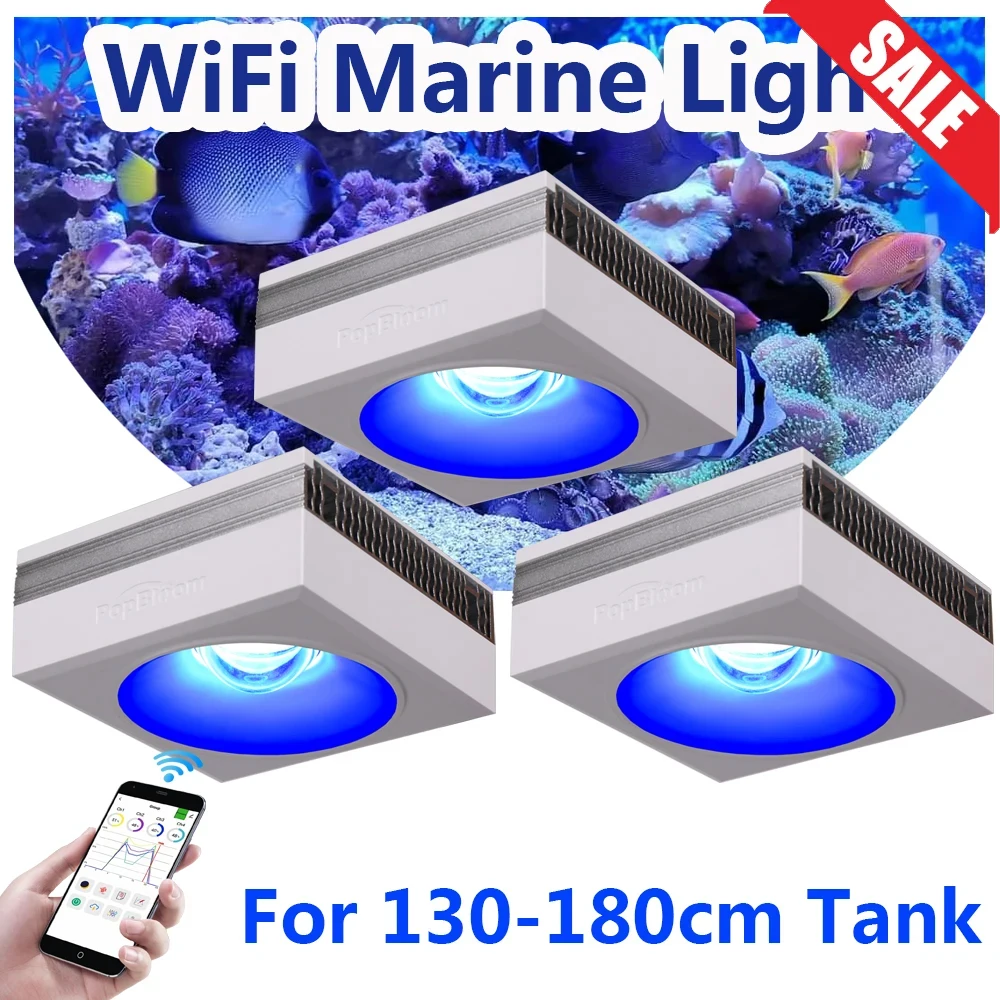 Marine Aquarium Light 300W Saltwater LED Aquarium Light for 150CM/60