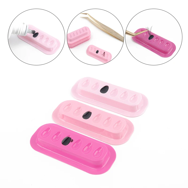 100 pcs Disposable Pvc Flower Holder Sticker Lash Glue Stand Adhesive Pallet For Eyelash Extension Glue Pads Makeup Tools