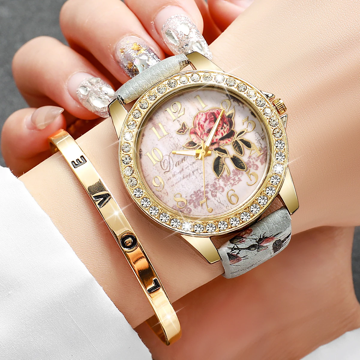 2/3/4/5PCS Fashion Rhinestone Women