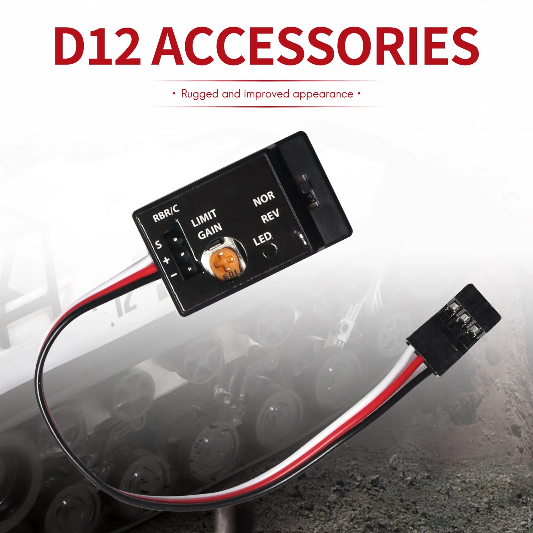 A45F-Mini giroscopio para WPL D12 1/10 RC Car Drift Racing Car salida de dirección diseño compacto y ligero integrado