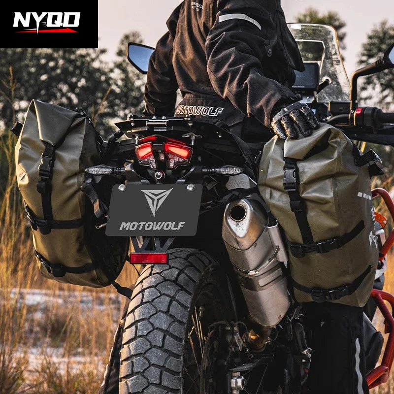 

MOTOWOLF Motorcycle Side Rear Seat Tail Bag Large Capacity Locomotive Trip Long-distance Waterproof Riding Bag Knight Equipment