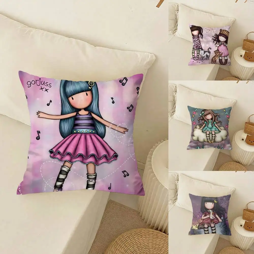 

KWaii S-Santoro-Gorjuss мультфильм Gir аниме наволочка плюшевая хлопковая удобная для дивана-кровати шелковистая элегантная невидимая молния на заказ D