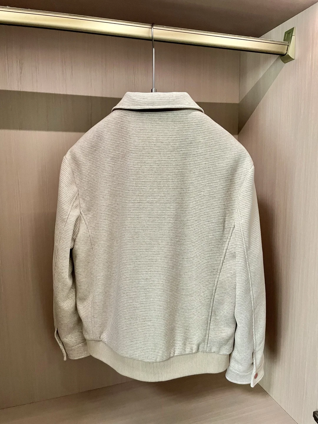 SIJITONGDAMen's autumn and winter new jacket jacket fine plaid fabric comes with retro texture and soft casual Joker jacket jack