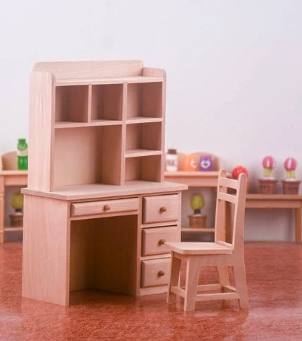 Maison de course l'inventaire en bois, meubles de bricolage, maison de jeu modèle, armoire à jouets, accessoires de maison de beurre de table, nouveau, 1:12