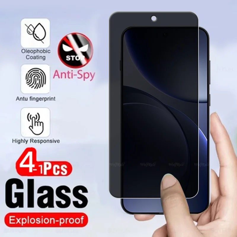 1/2/3/4 Uds para OPPO Find X9 vidrio OPPO Find X9 Pro vidrio templado privacidad 9H Protector de pantalla de teléfono antiespía OPPO Find X9