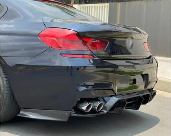 Real Carbon Fiber Rear Bumper Lip Diffuser Spoiler For BMW F06 F12 F13 M6 M Sport 2012 2013 2014 2015 2016 PSM Style Guard Plate