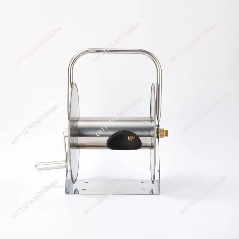 Stainless steel pipe storage rack, watering and car wash, water gun and pipe set, outdoor multi-use automatic pipe reel