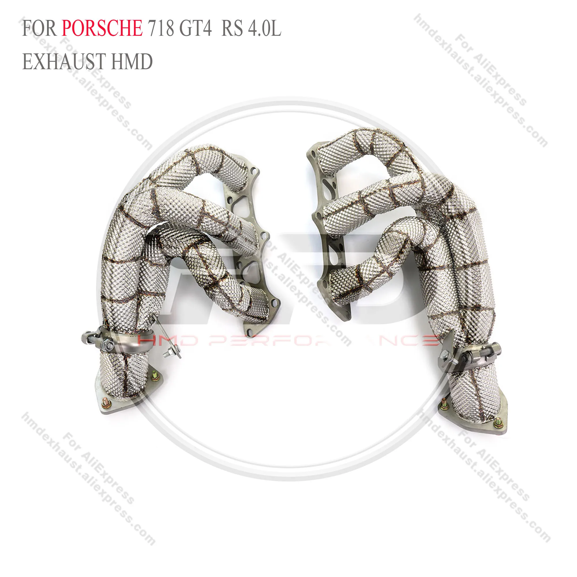 

Headers for Porsche 718 GT4 RS 4.0L With Heat shield HMD Exhaust System Performance Quality certification