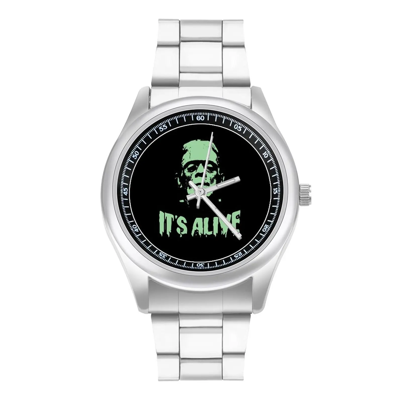 

FRANKENSTEIN Alive Quartz Watch Novel Business Round Wrist Watch Steel Design Wideband Boy Wristwatch