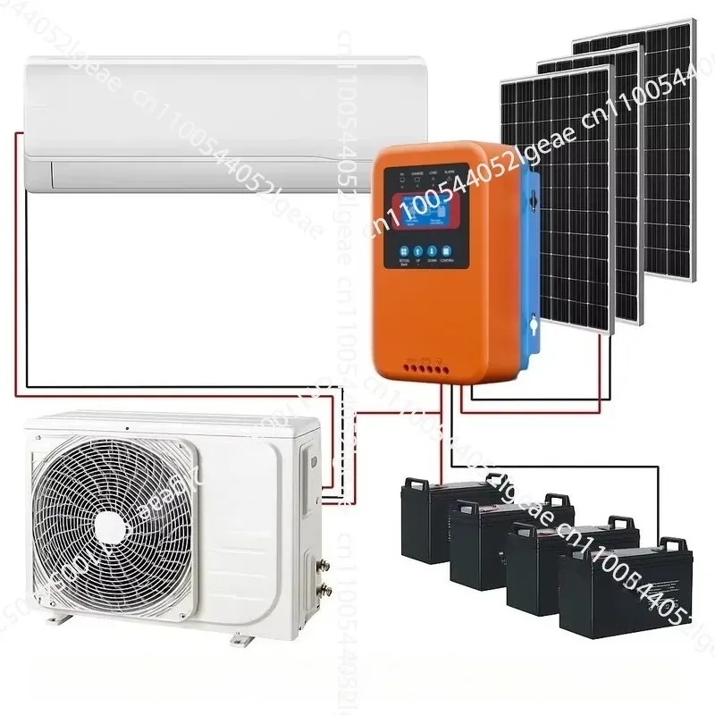 Ex-factory Price 12000 18000 100% Off-grid Solar Split Air Conditioner, 24 Hours A Day, with Solar