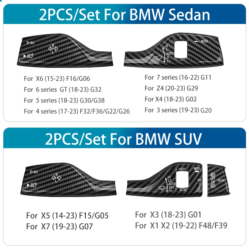 Innen lenkrads chein werfersc halter Steuer abdeckung Wischer schalter verkleidung für BMW G20 G30 G32 G22 G11 Z4 X1 F48 X3 G01 X4 X5 G05