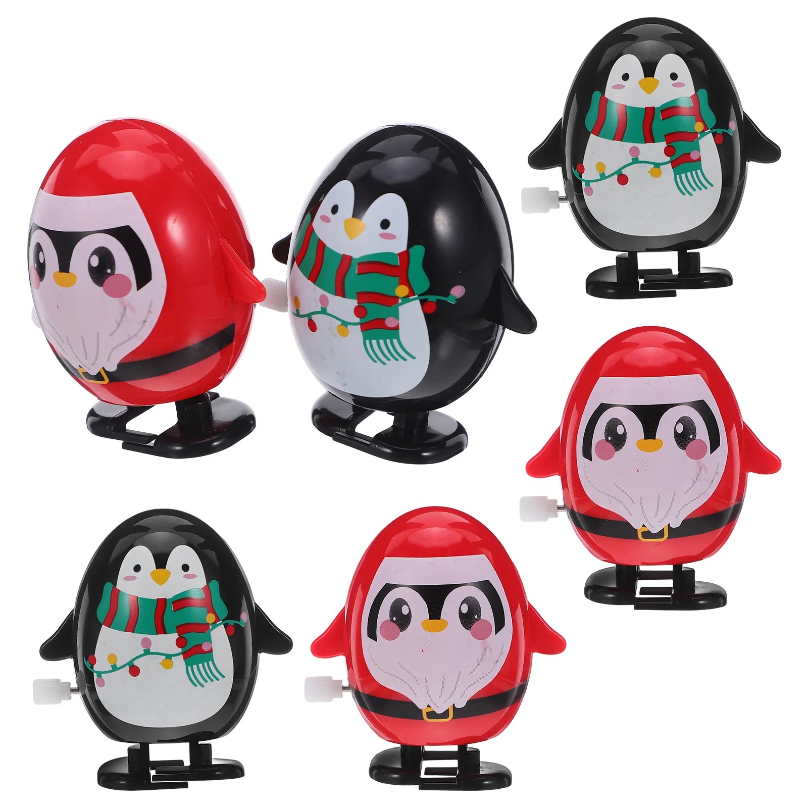 

6Pcs Wind Up Penguins Christmas Clockwork Walking Holiday Party Favors Parent-Child Interactive Wind Up Toys