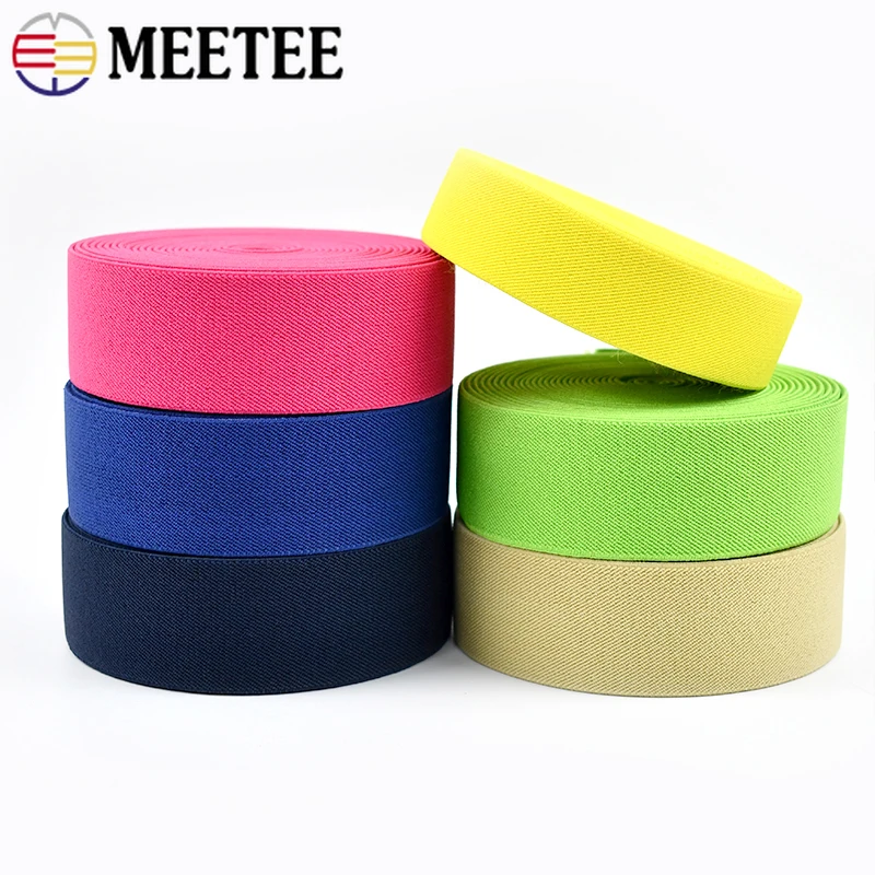 2/5Meters 25-40mm Elastic Band For Sewing Garment Trousers Pants Stretch Strap Belt Fabric Rubber Tape DIY Clothes Accessories