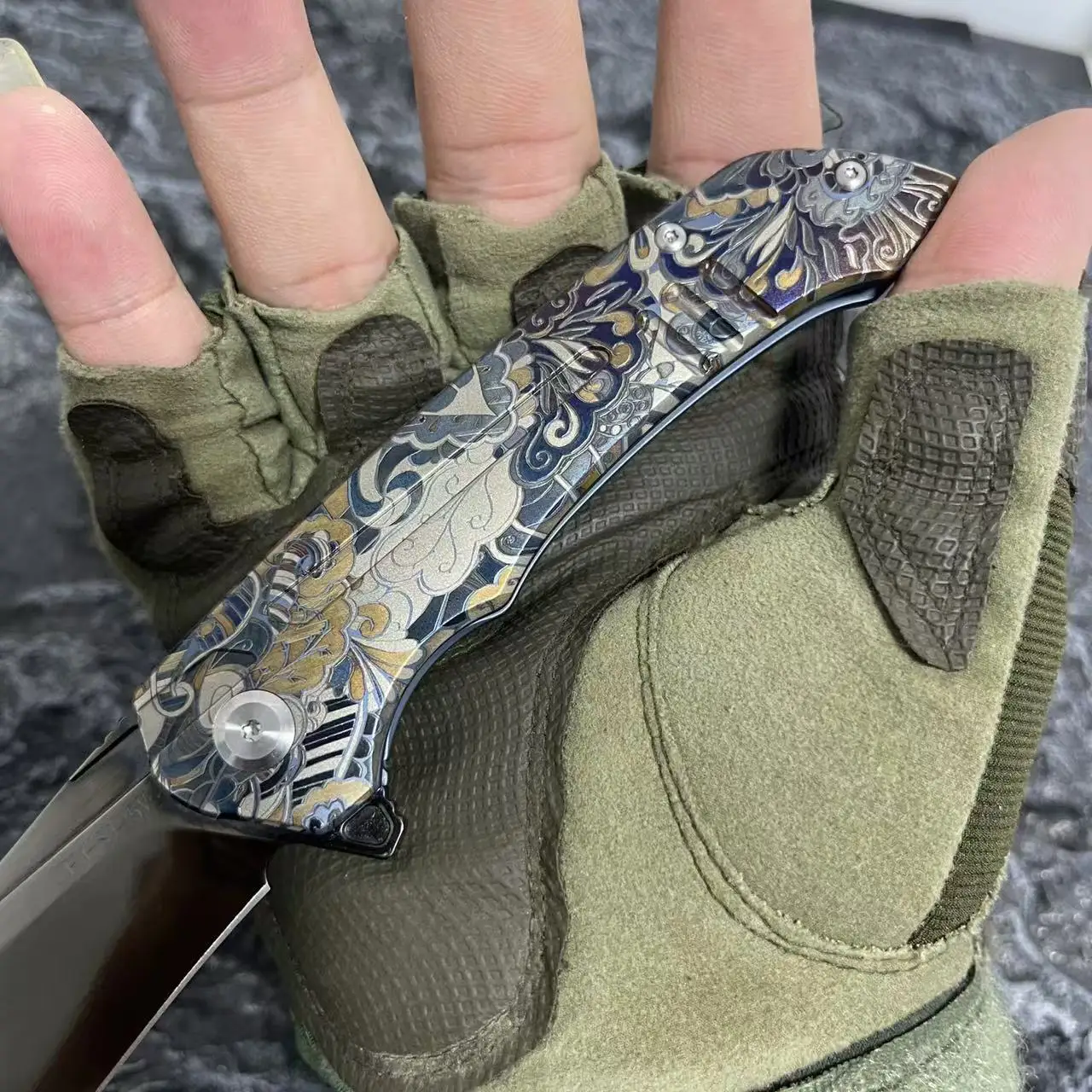 Delta Desert Wolf CPM-S125V Folding Knife Lindsay TC4 titanium Handle  Outdoor Camping Hiking EDC Survival Tool Collection Gift