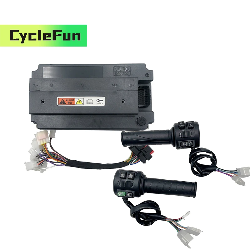 

VOTOL EM200/2 V2 160A 4-6KW EMC BLDC Controller With T08 Throttle For Hub Mid-Drive Motor Electric Motorcycle Scooter Ebike ATV
