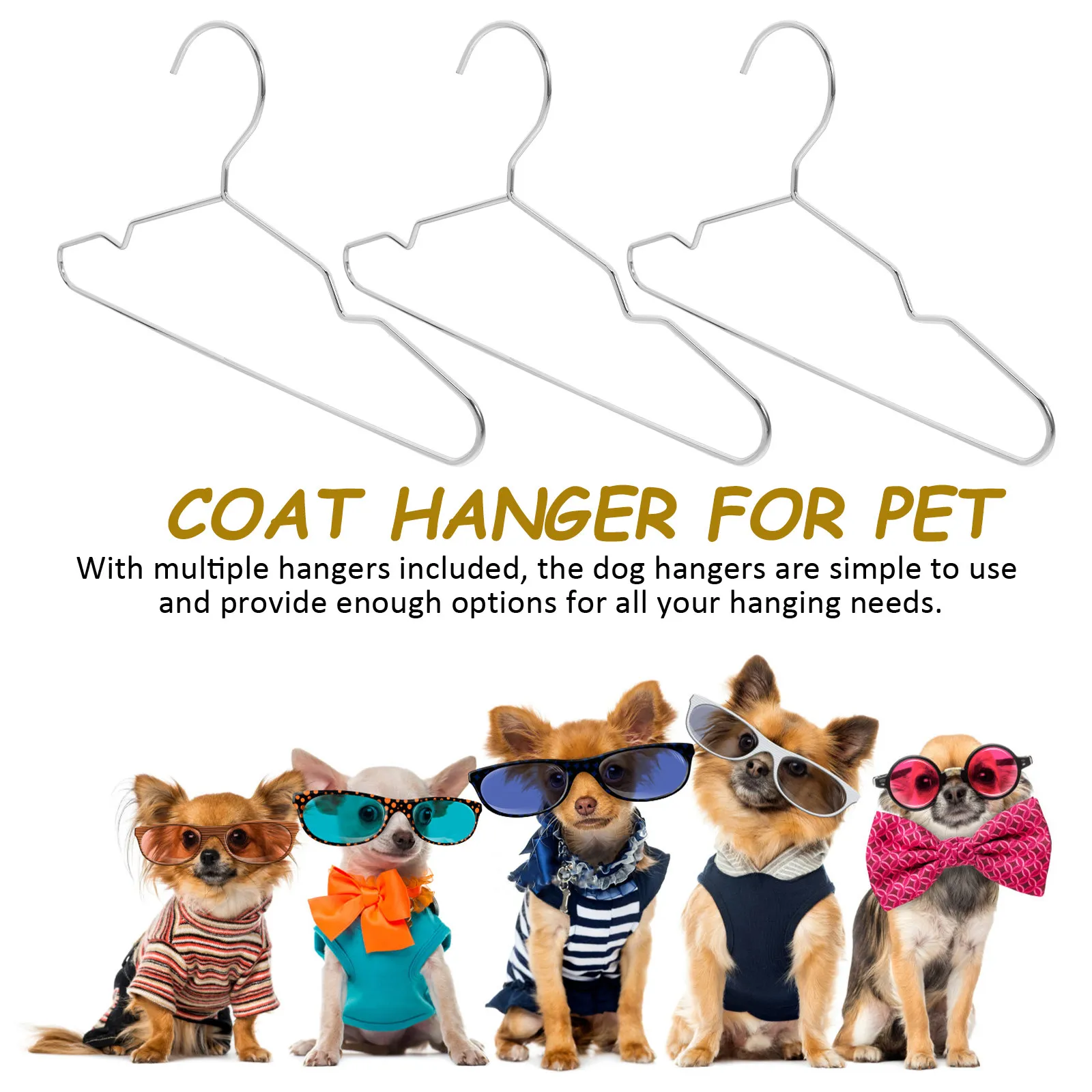 10 Pcs Dog Clothing Rack Closet Pet Hanger Accessories Cat Coat Clothes Costume
