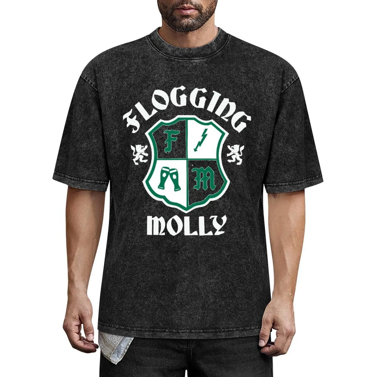 

Flogging Molly FM Green T-Shirt croswit shirt man street wear customizeds mens shirts graphic tee