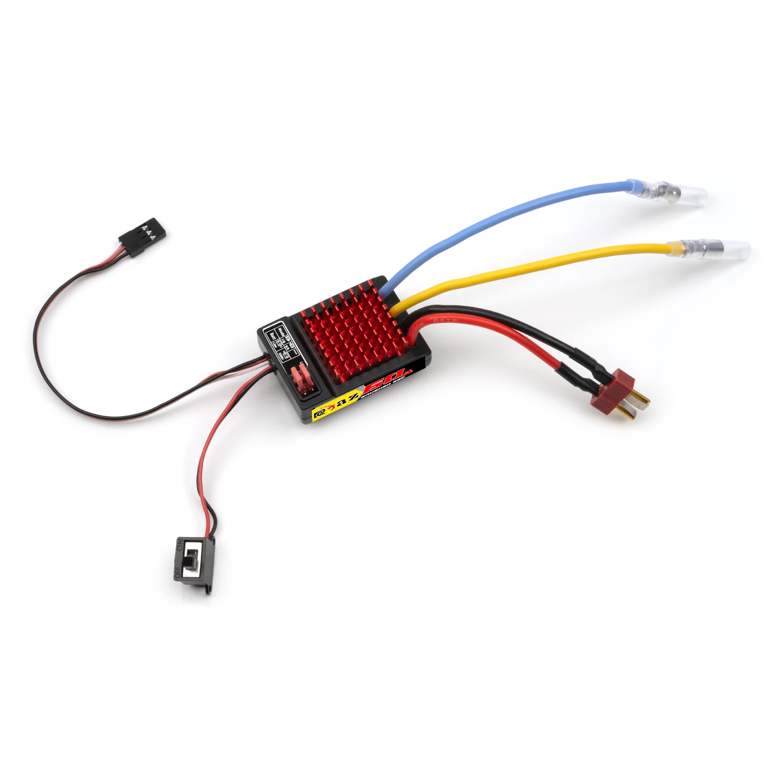 RC防水60A ESCブラシ付き電子スピードコントローラー、1/10 1/12 RCカー/ボートクローラーAxial SCX10 TRX4 TRX6 CC01 D90用